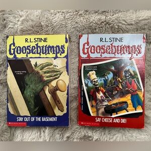 R.L. Stine Goosebumps Books -  Say Cheese and Die, Stay Out of the Basement
